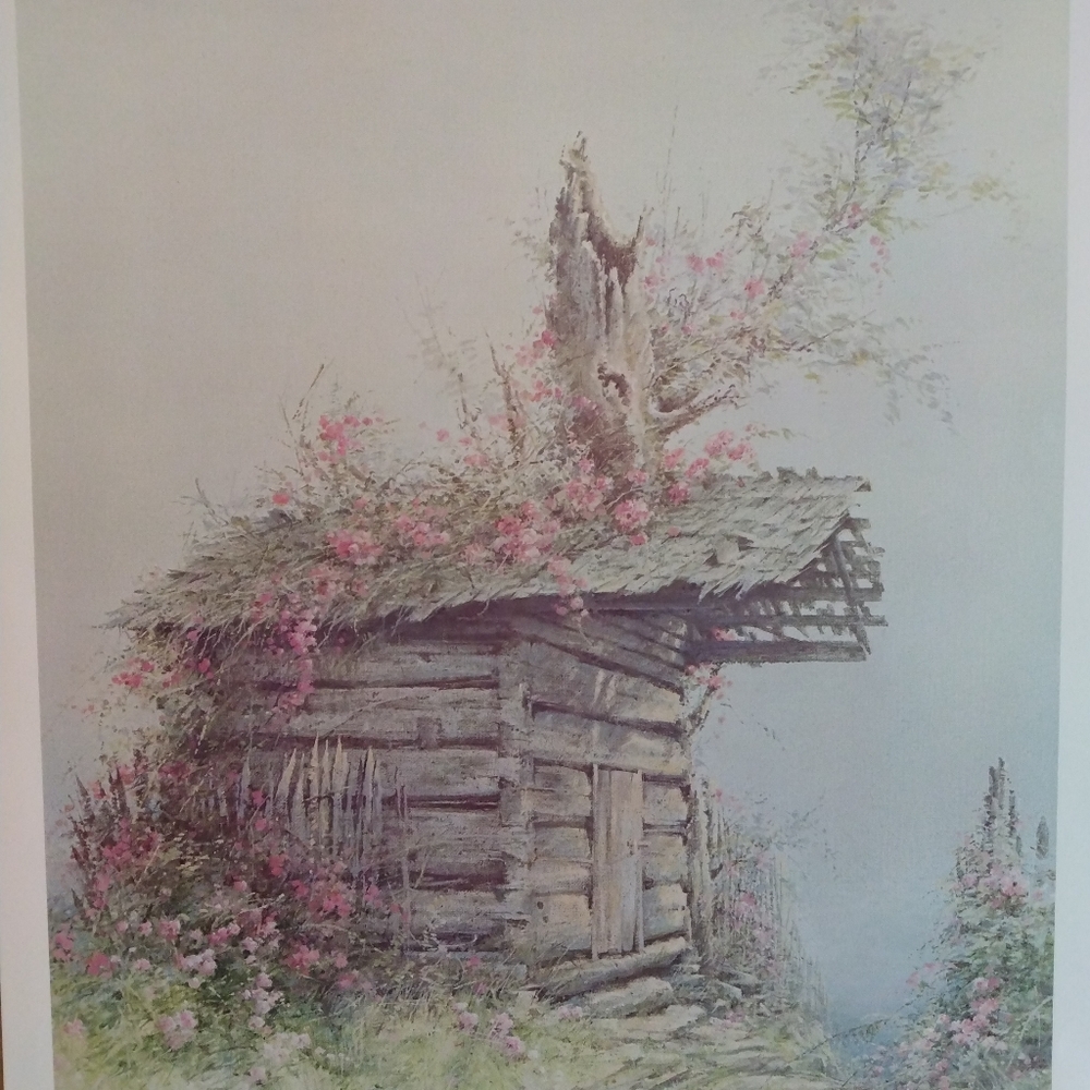Ben Hampton artist print. " Rambling Rose" . Stamped and signed. 1980